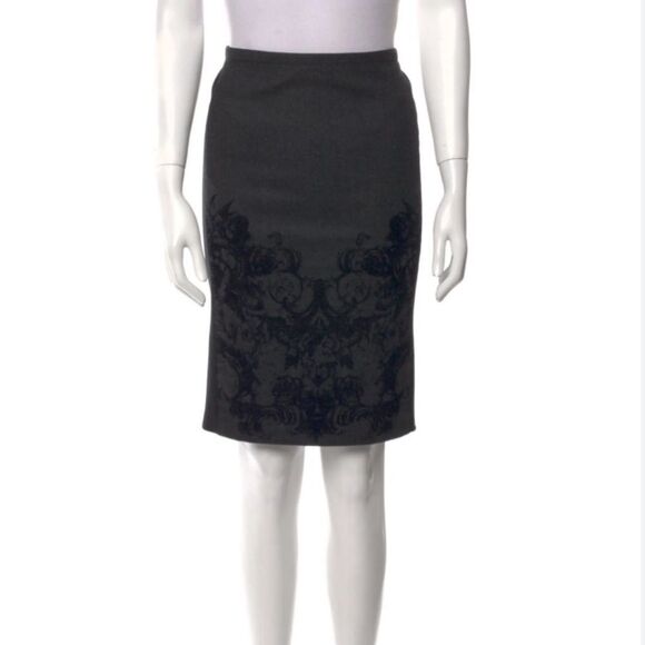 ROBERTO CAVALLIGREY PRINTED PENCIL SKIRT